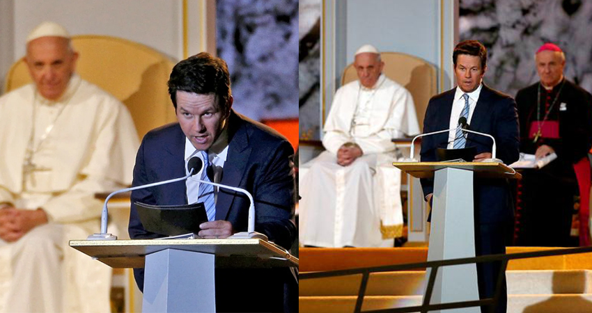 Mark-Wahlberg-bertemu-Paus-Fransiskus